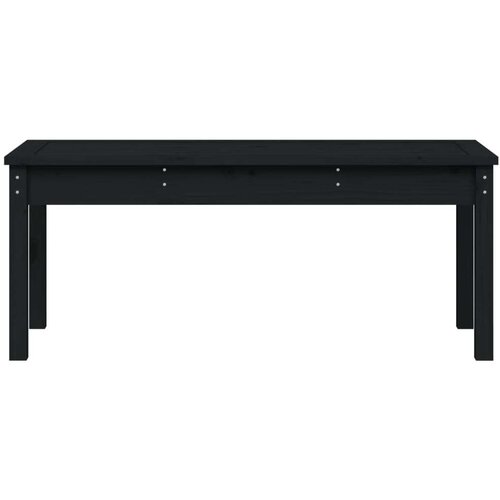 VidaXL Vrtna klupa crna 109x44x45 cm od masivne borovine Slike