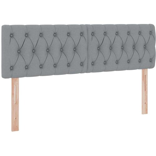  LED krevet za pohranu s madracem Svjetlosiva 140 x 190 cm Slike