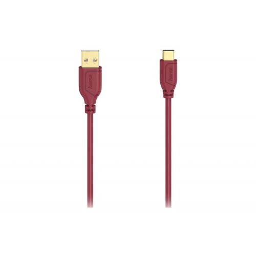 Hama USB-C kabl,fleksibilan,bakar,pozlata, 0.75m crveni Cene