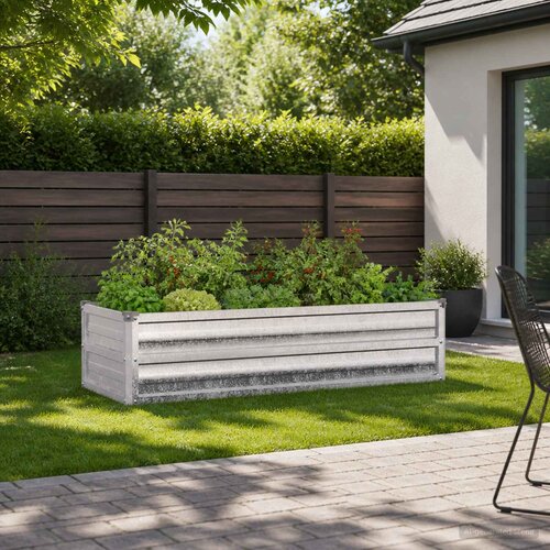  Povišeni vrtni krevet Srebrna 100 x 40 x 24 cm cinkani Cene