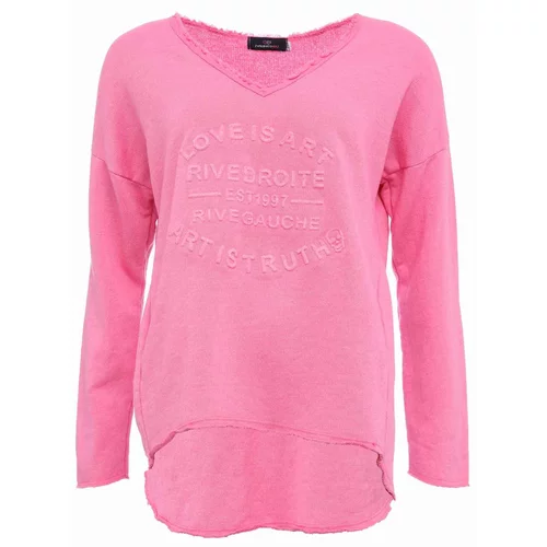 Zwillingsherz Sweater majica 'Love is Art' roza