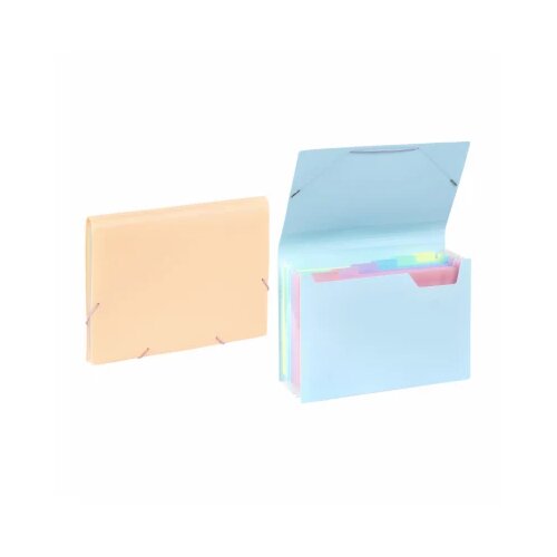  expanding organizer sa 6 pregrada i gumicom rainbow pastel viquel sortirano Slike