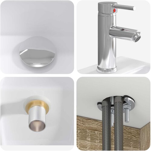  Set namje&amp;scaron;taja za kupaonicu 2 kom. Hrast sonoma Smeđa 53 x 35 x 80 cm Slike