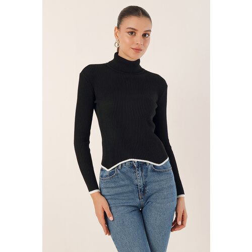 Bigdart 15823 Turtleneck Knitwear Sweater - Black Slike