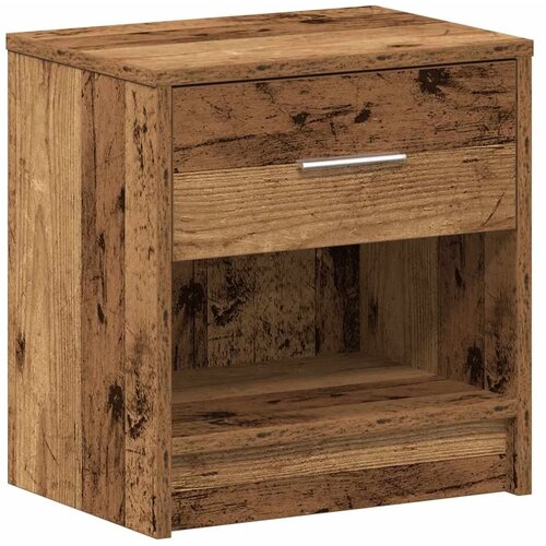  Noćni ormarići 2 kom s ladicama staro drvo 39x28x41 cm - Staro drvo 2 Slike