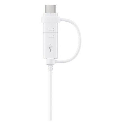 Samsung Data Cable Micro-USB tu USB-A incl USB-C Adapter white Slike