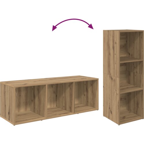 VidaXL TV omarica s polico 4 pcs Obrtni&amp;scaron;ki hrast 37 x 35 x 107,5 cm Slike