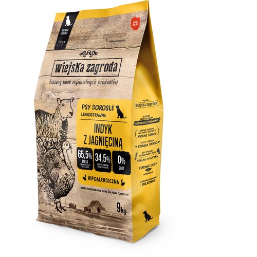 Wiejska zagroda puran z jagnjetino - Varčno pakiranje: 2 x 9 kg Cene