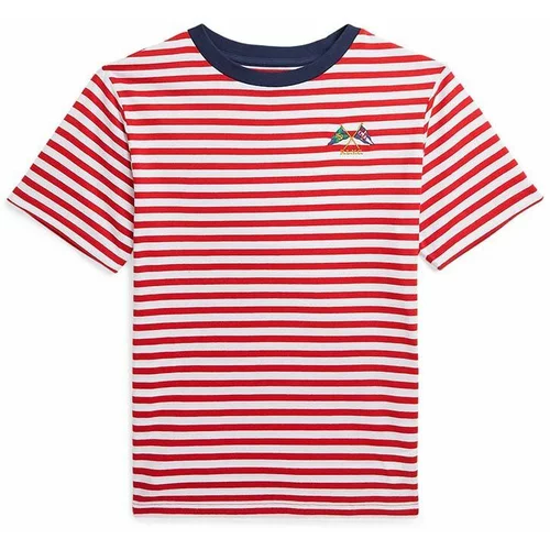Polo Ralph Lauren Otroška bombažna kratka majica rdeča barva, 323942204001