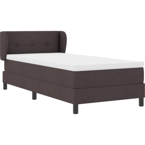 Box spring krevet s madracem tamno smeđi 100x200 cm tkanina Slike