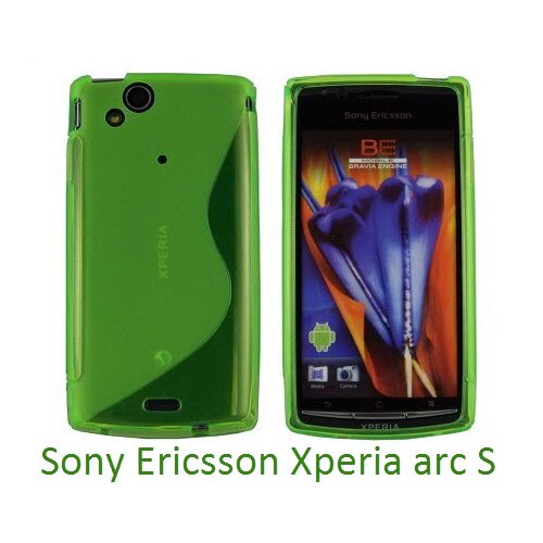  Gumijasti / gel etui S-Line za Sony Ericsson Xperia arc / Xperia arc S - zeleni Slike