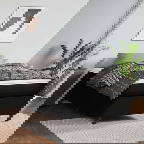  S oprugama i madracem crni 90x190 cm od umjetne kože Cene