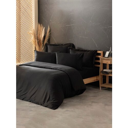 Lessentiel Maison komplet posteljine Silky, 240x220 cm, Crni Slike