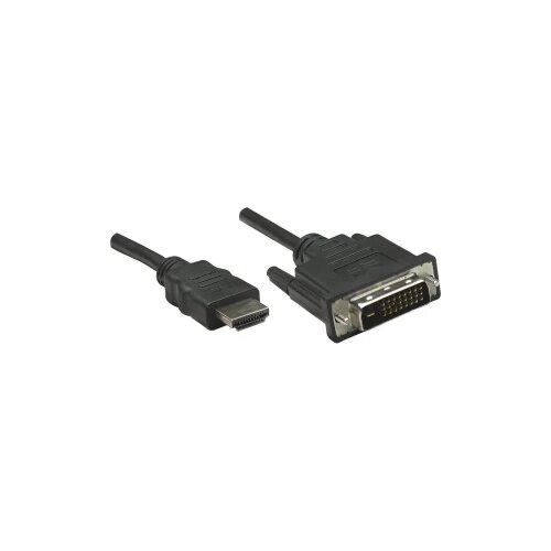 Manhattan DVI / HDMI priključni kabel [1x HDMI-utikač 1x DVI-utikač 24+1pol.] 3 m crne boje Slike