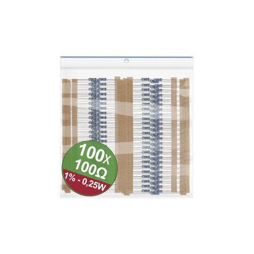 Quadrios 22P041 komplet metalnoslojnih otpora 100 Ω aksijalno ožičen 0.25 W 1 % 1 Set Cijene