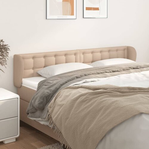  Uzglavlje s ušima boja cappuccina 203x23x78/88 cm umjetna koža Cene
