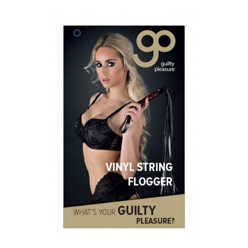 GUILTY PLEASURE BiČ Gp Vinyl String Flogger Black Slike