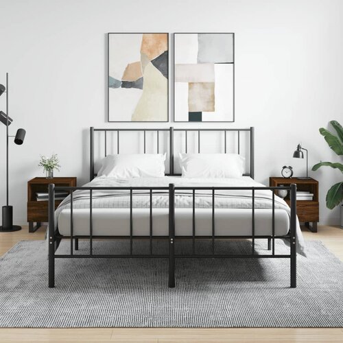 VidaXL Nočna omarica 2 kosa rjavi hrast 40x35x47,5 cm inženirski les Slike