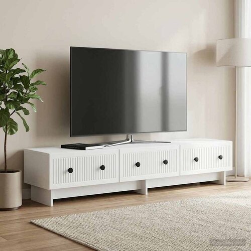 TV ormar s ladicama Bijela 147 x 34,5 x 30 cm Konstruirano drvo Cene