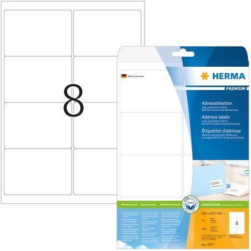 Herma ETIKETE 99,1 x 67,7 mm 5077 SUPERPRINT 25/1, (20383534) Cene