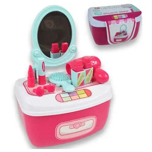 Magic Toys Lepotni set s toaletno mizico z ogledalom in ličili v &scaron;katli za shranjevanje Cene