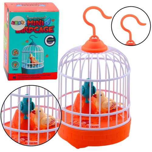 Battery Operated Bird Cage Lights Sounds Orange Cijene