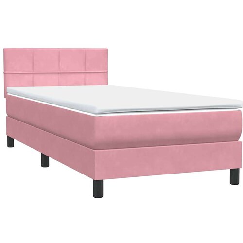  Box spring krevet s madracem ružičasti 80 x 220 cm bar&amp;scaron;unasti Slike