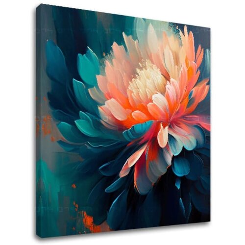 Dizajnerski ukras na platnu &amp;scaron;arene cvjetne impresije 60x60 cm Slike