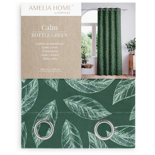 AmeliaHome Zelena zavjesa od samta 140x250 cm Calm &amp;ndash; Slike