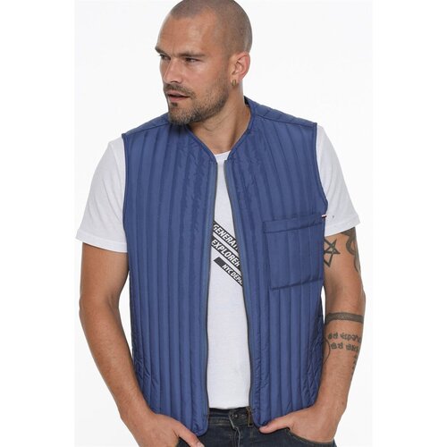Dewberry Y8611 MEN'S VEST-BLUE Cene