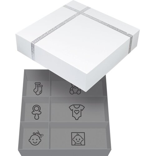Dooky Luxury Memory Box 3D Handprint set za odtis dojenčkovih dlani in stopal 1 kos Slike