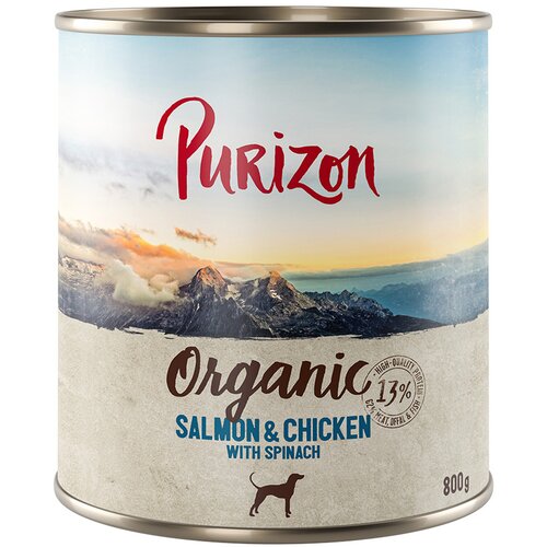  10 + 2 gratis! Purizon mokra pasja hrana 12 x 400 g/ 800 g - Losos in pi&scaron;čanec s &scaron;pinačo (12 x 800 g) Cijene
