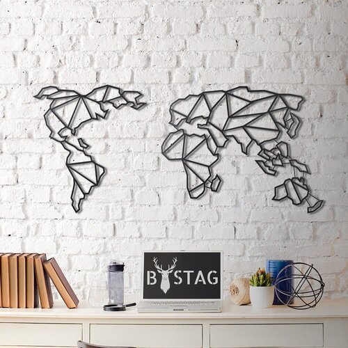 Bystag zidna metalna dekoracija Map, 60 x 130 cm Slike