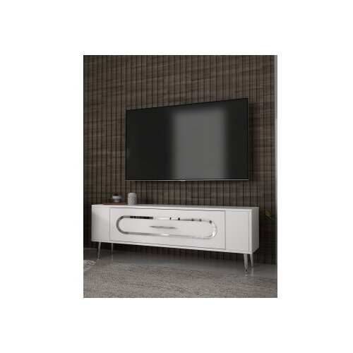 Hanah home tv polica Retrop3 white silver Slike