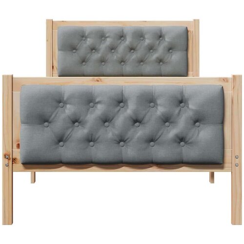  Okvir za krevet Svijetlo siva 90 x 190 cm tkanina Slike
