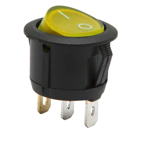 Delight Preklopno vgradno stikalo OFF/ON 6A 250V rumena osvetlitev Cene
