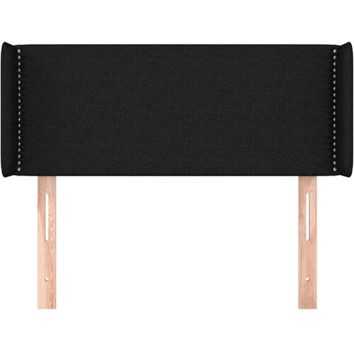  Uzglavlje s u&amp;scaron;ima crno 83x16x78/88 cm od tkanine Slike