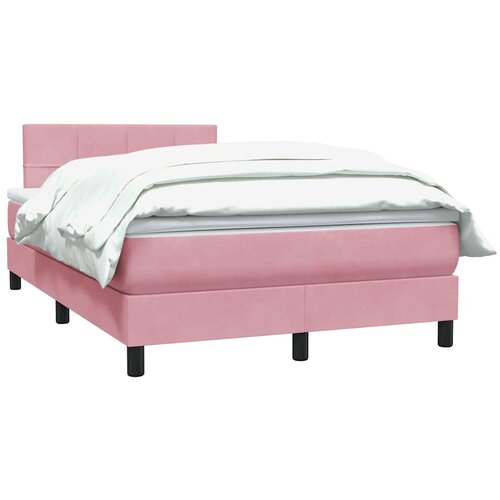 Box Spring krevet s madracem ružičasti 120x220 cm samt Slike