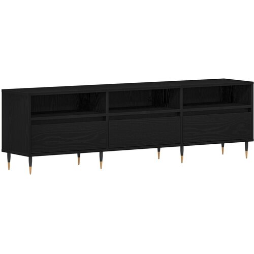 VidaXL TV omara Črna Oreh 150x30x44,5 cm Izdelana iz lesa, (22012390) Slike