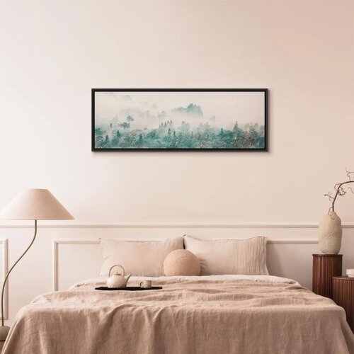  Slika - Turquoise Valley (1 Part) Narrow 150x50 U crnom drvenom okviru Slike