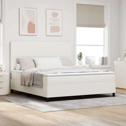  LED Box Spring Krevet s uzglavljem Krema i bijela 180 x 200 cm Cijene
