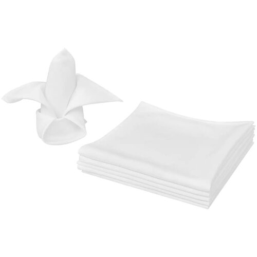 VidaXL 100 Bijelih Salveta za večeru 50 x 50 cm Slike