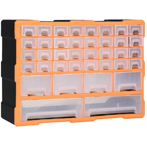 VidaXL Organizator s 40 ladica 52 x 16 x 37,5 cm Slike