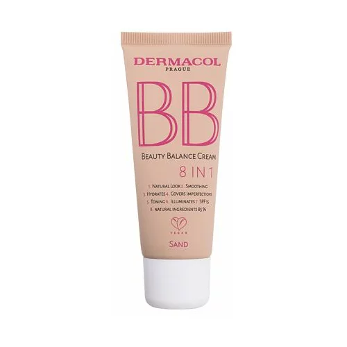 Dermacol bb beauty balance cream 8 in 1 SPF15 zaštitna bb krema za ljepši ten kože 30 ml nijansa 4 sand