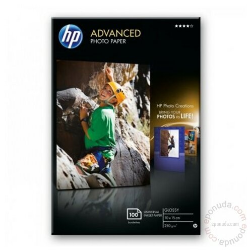 Hp Papir HP Q8692A Advanced Glossy 100 sht/10 x 15 cm borderless papir Slike