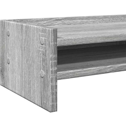  Stalak za monitor siva boja hrasta 42x24x16cm konstruirano drvo Slike