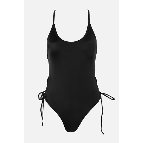 Trendyol Black V-Neck Swimsuit Slike