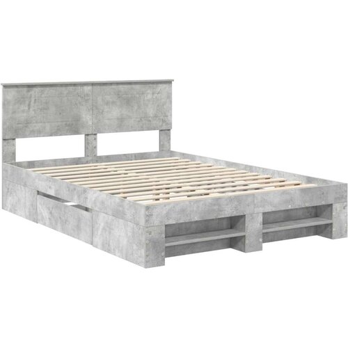  Okvir za krevet s uzglavljem Betonski sivi 160 x 200 cm - Beton siva 160 x 200 cm Slike