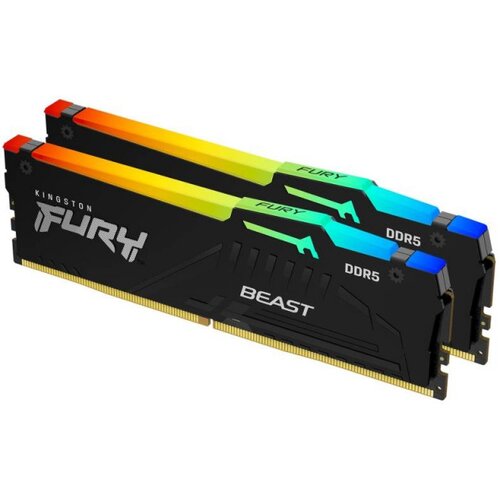 Kingston RAMDDR5 6000 64GB FURY Beast RGB KIT (2x 32GB) Slike