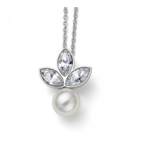  Ženski oliver weber touch pearl crystal lančić sa belim swarovski perla priveskom ( 12076 ) Cene